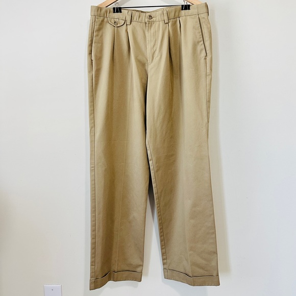 Dockers Mens Khaki Pleated Chino Trousers Size 36 | 34 - Picture 5 of 8